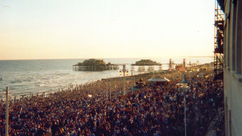iew of the 2002 Big Beach Boutique II, Brighton, UK, 17th July 2002.